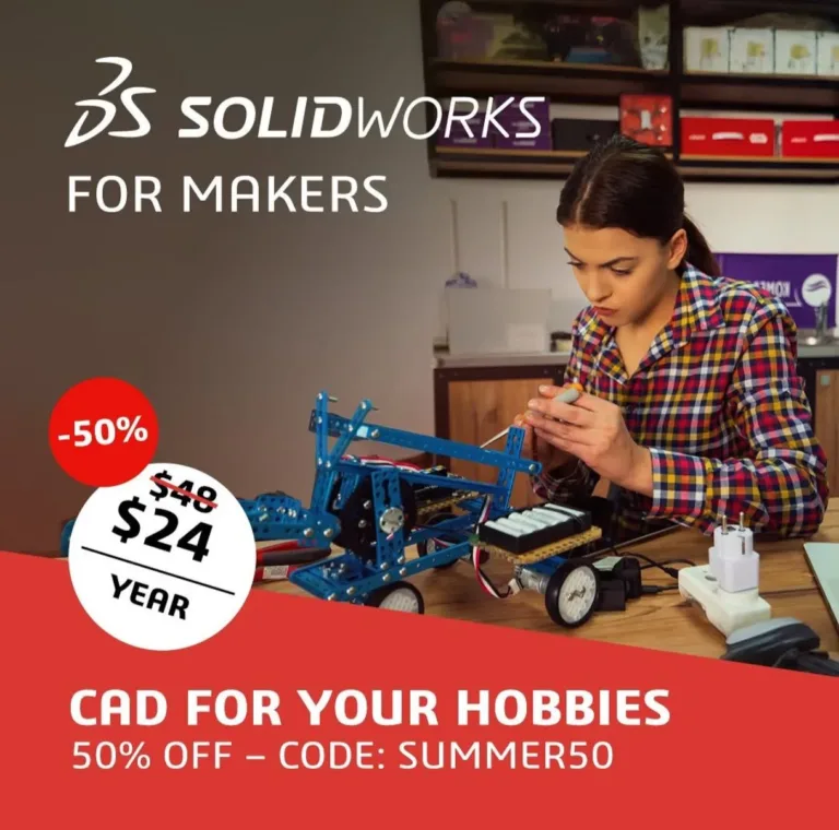 Professional CAD SOLIDWORKS with a 50% discount for the whole year. Only $24.