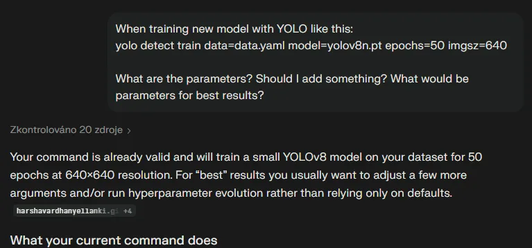 Input Parameters of the Command