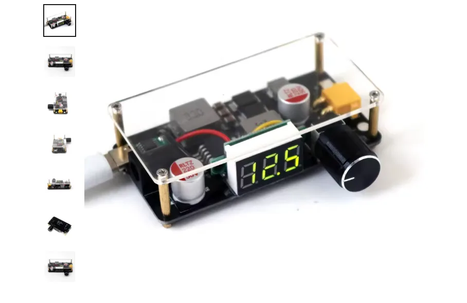 Adjustable Power Supply with Seven-Segment Display