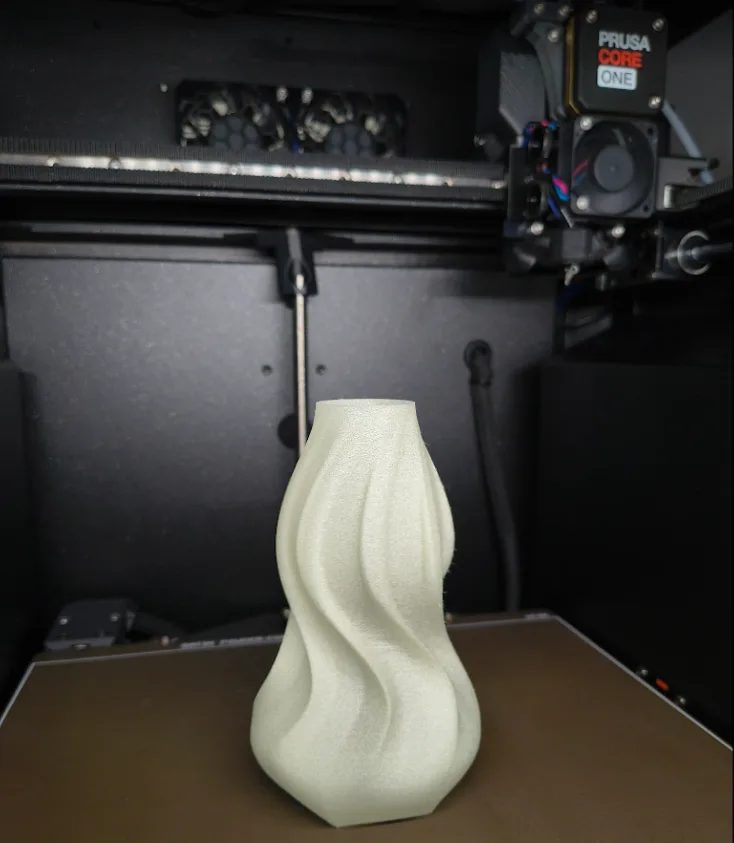 First print of Prusament PETG Ultraglow Green