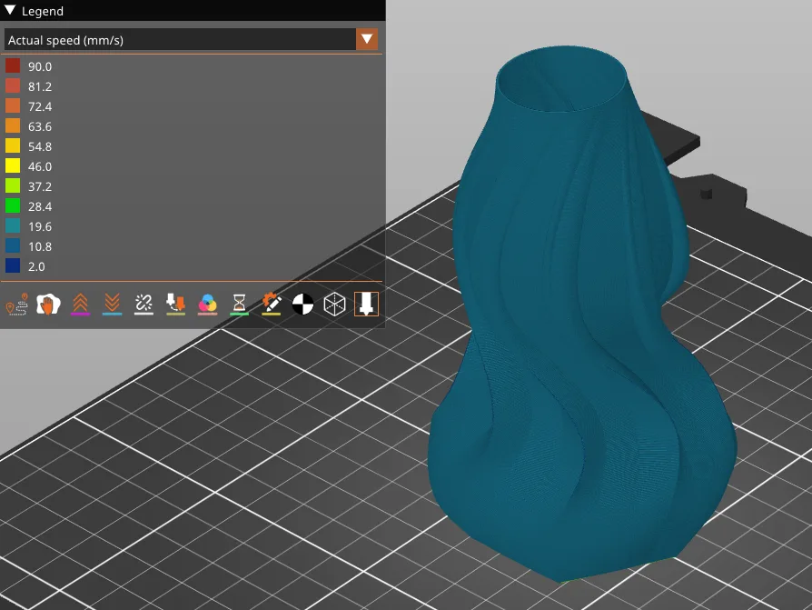 Printing speed of the vase in vase mode