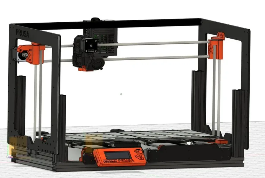 Preview of the assembled MK3S 3D printers