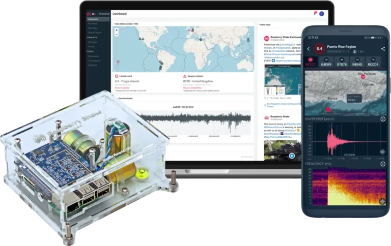 Raspberry Shake – seismograph for monitoring earthquakes, explosions or landslides