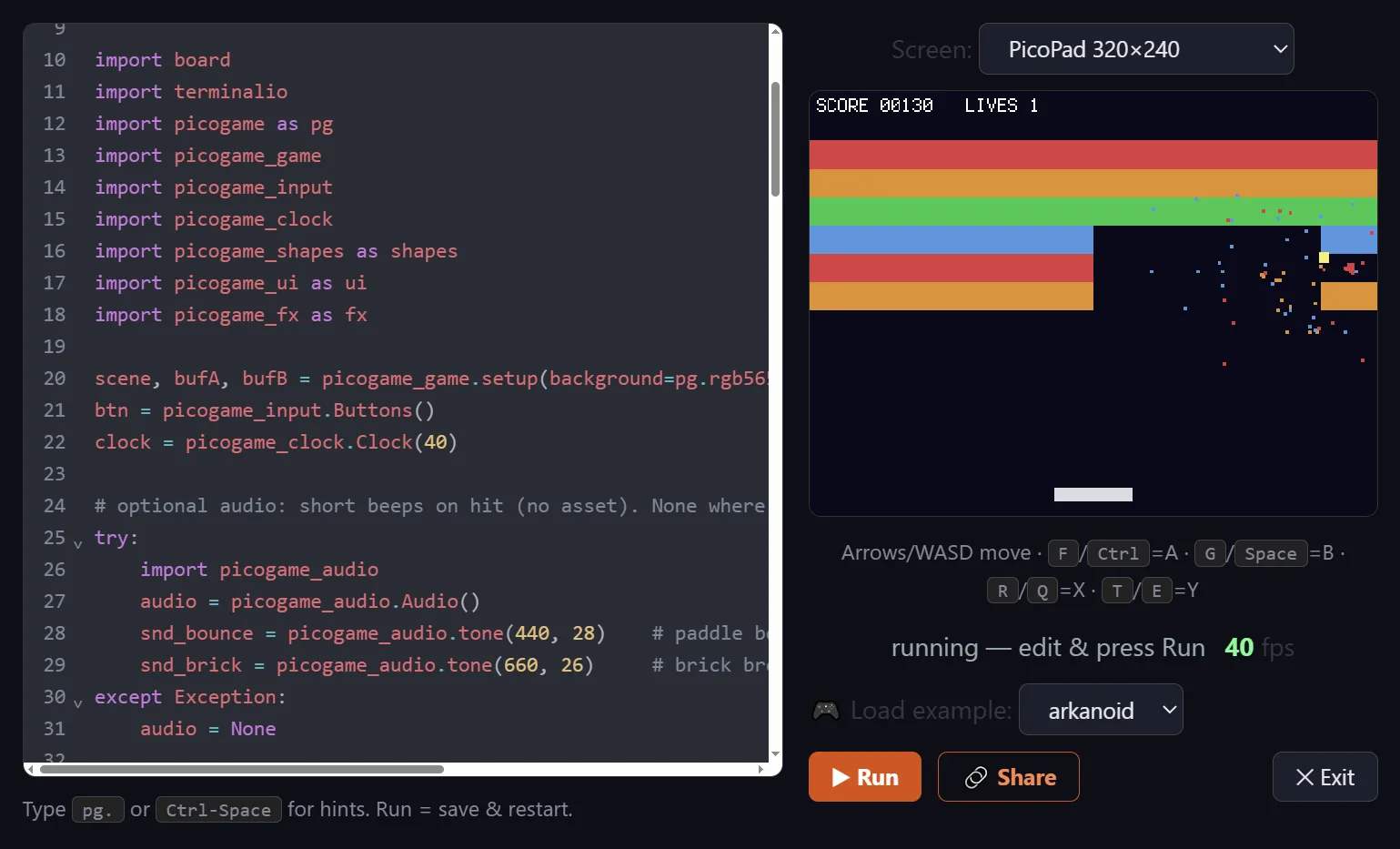 picogame web emulator