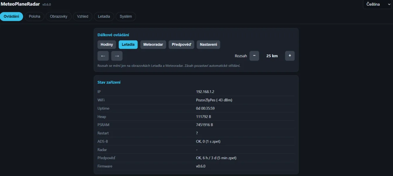 Web settings
